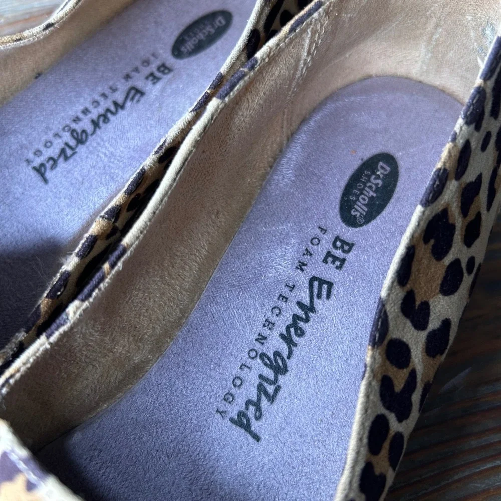 Dr Scholls Leopard Print Espadrille Flats Slip On‎ Women Size 9.5